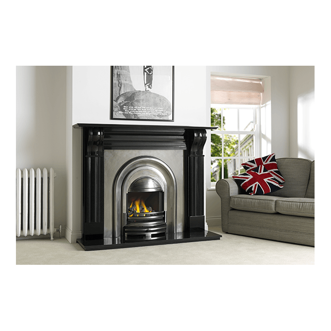 CastTec Durham Polished Granite Fireplace