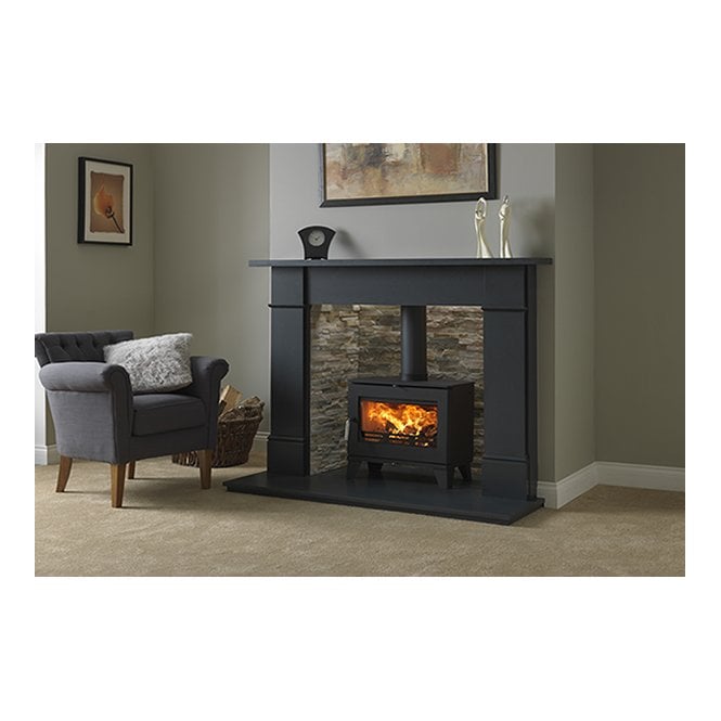 CastTec Flat Victorian Honed Granite Fireplace