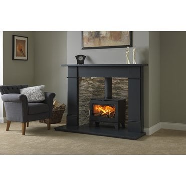 Flat Victorian Honed Granite Fireplace