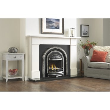 Flat Victorian Limestone Fireplace