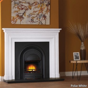 CastTec Hexham 53" Polar White Fireplace
