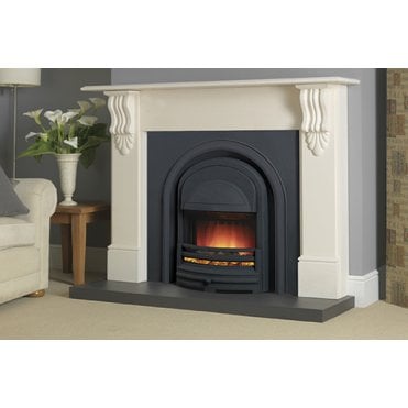 Victorian Corbel Limestone Fireplace