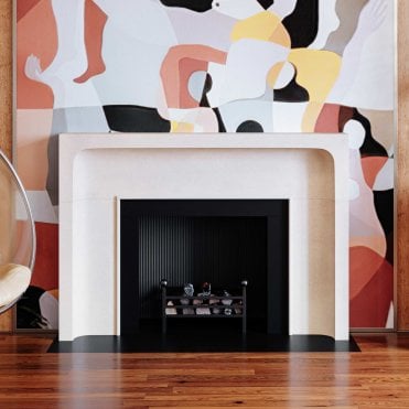 Chesneys The Maude 69" Limestone Fireplace