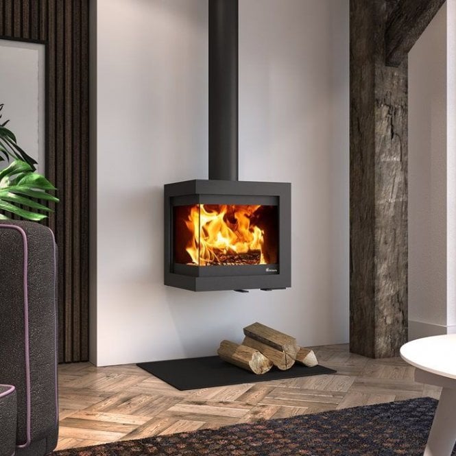 Dik Geurts  Bora Corner, left Woodburning Stove