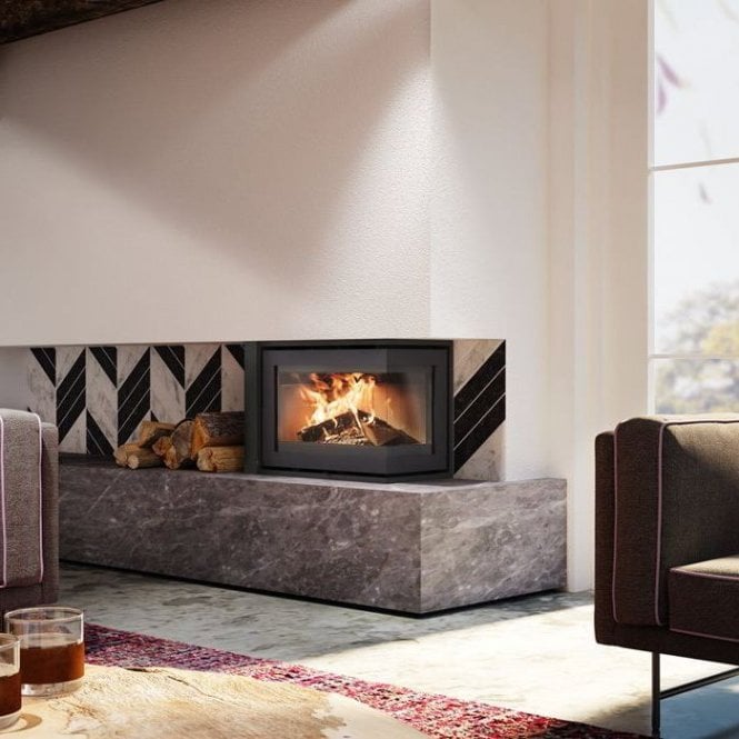 Dik Geurts  Instyle Corner Slim 660/495, right Woodburning Stove