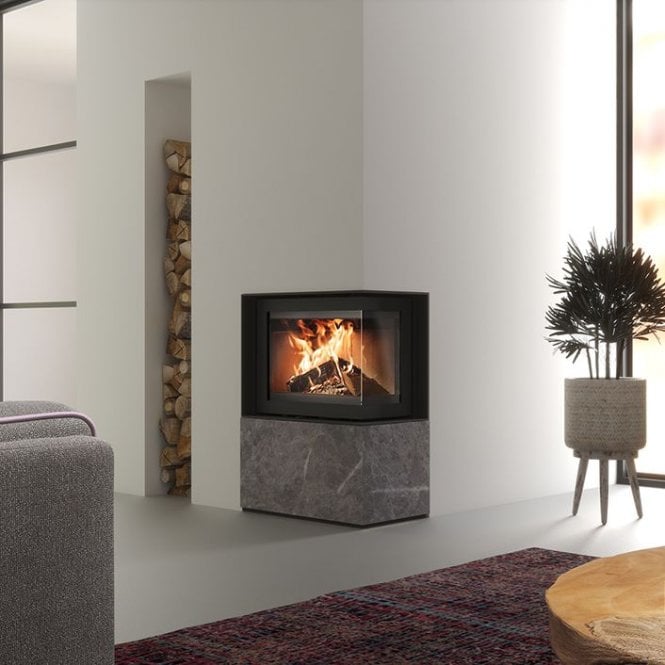 Dik Geurts  Instyle Corner Slim 660/570, right Woodburning Stove