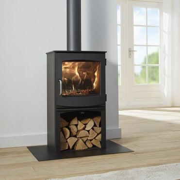 Dik Geurts Ivar 5, Woodburning Stove with Log Store