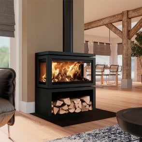 Dik Geurts Vidar Triple Large, Logstore Woodburning Stove