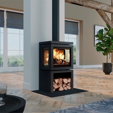 Dik Geurts Vidar Triple Small Logstore Woodburning Stove