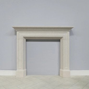 FDC Chatsworth Montelo Beige Limestone 54" Fireplace