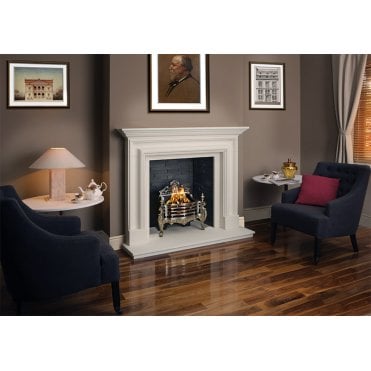 FDC Salisbury Bolection 51" Aegean Limestone Fireplace