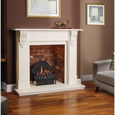 FDC Victorian Corbel Aegean Limestone 56" Fireplace