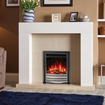 FireFX Amara Chrome & Black Electric Fire