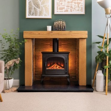 Focus Fireplaces Barlby Oak 51" Wooden Fireplace