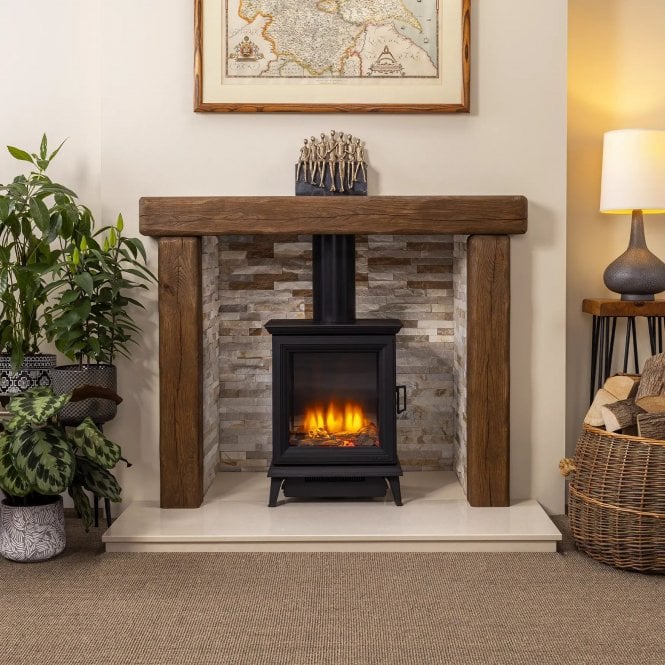 Focus Fireplaces  Beamish Oak 51