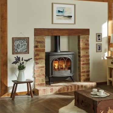 Gazco Huntingdon 40 Gas Stove, Tracery Door, Conventional Flue