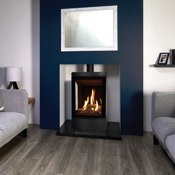 Gazco  Loft, Graphite, Logs, Natural Gas Fire With Conventional Flue