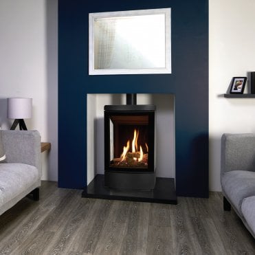 Gazco Loft, Graphite, Logs, Natural Gas Fire With Conventional Flue