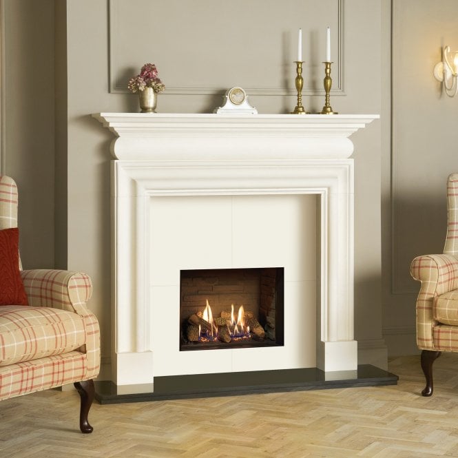 Gazco  Riva2 500 Gas Fire Conventional Flue With Ledgestone Effect Lining