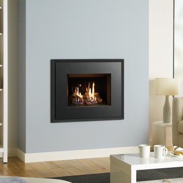 Gazco Riva2 500 LPG Fire Balanced Flue With Black Glass Lining