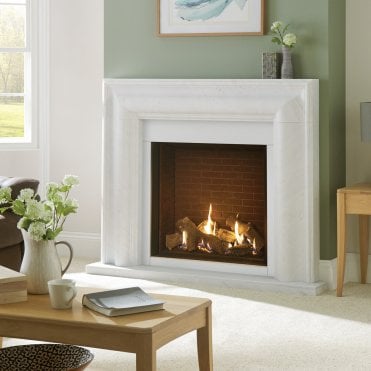 Gazco Riva2 750HL Gas Fire Balanced Flue With Brick Effect Lining