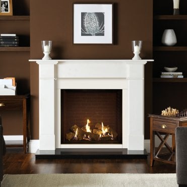 Gazco Riva2 750HL Gas Fire Conventional Flue With Brick Effect Lining