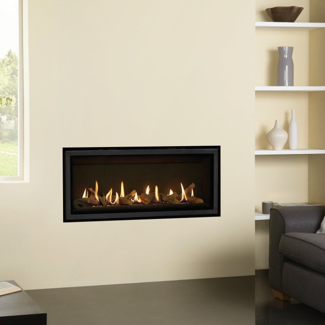 Gazco  Studio 2 Slimline White Stones Glass Fronted Gas Fire