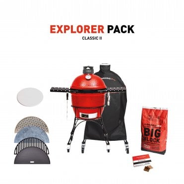 Kamado Joe Classic Joe II Ceramic Grill Explorer Pack