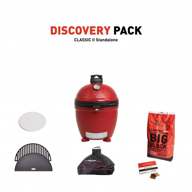 Kamado Joe  Classic Joe II Ceramic Grill Stand-Alone Discovery Pack