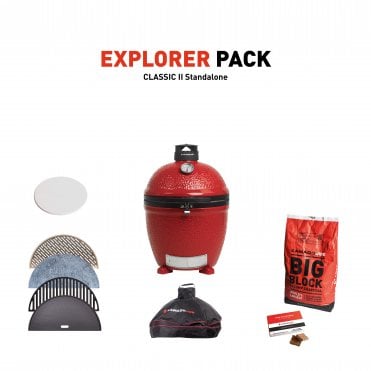 Kamado Joe Classic Joe II Ceramic Grill Stand-Alone Explorer Pack