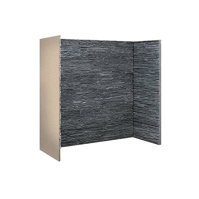 M.A.C. Metalcraft Charcoal Grey Waterfall Slate-3 Piece Inglenook Chamber