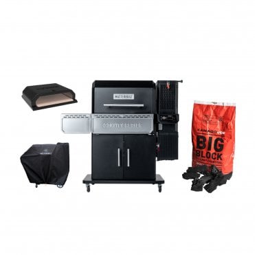 Masterbuilt Gravity Series 1150 Digital Charcoal BBQ & Smoker Pizza Pack