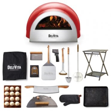 DeliVita Chilli Red Deluxe Pizza Oven Complete Collection