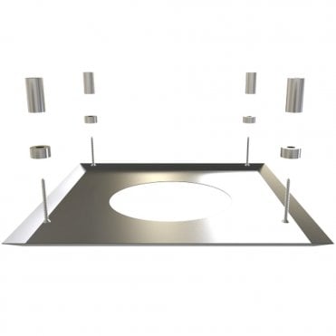 TWPro Firestop Cover Plate Matt Black - Ø 150