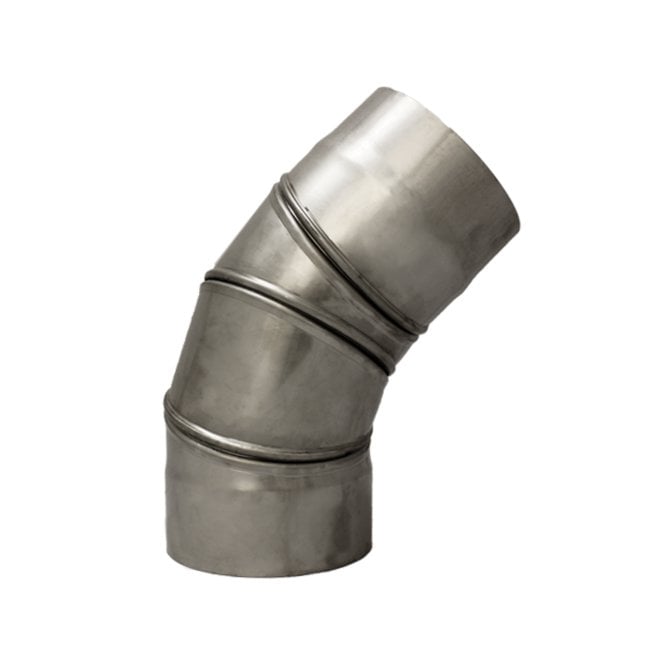 Mi Flues 0-90 Degree Adjustable Elbow Stainless Steel 125mm