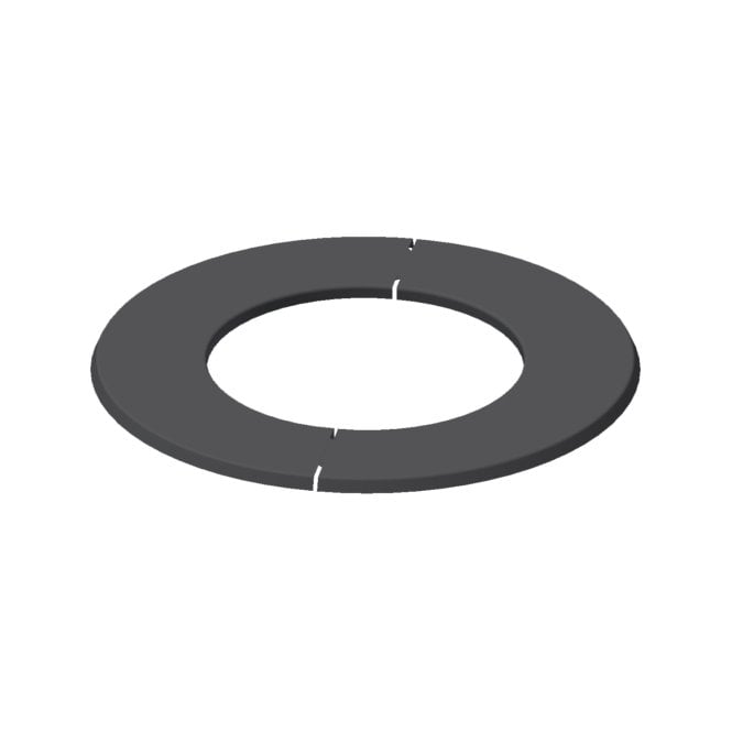 Mi Flues 90 Degree Split Rosette Collar (Flat) 125mm