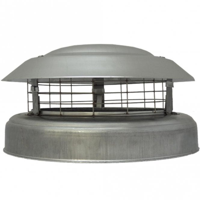 Mi Flues Junior Cowl, strap fix, Aluminium - Ø 150-250mm