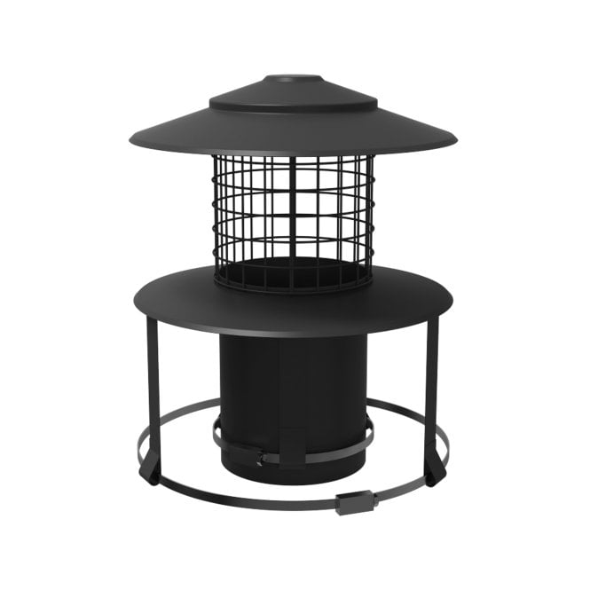 Mi Flues MI Flex Pot Hanging Cowl Matte Black Ø 125