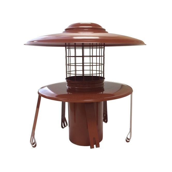 Mi Flues MI Flex Pot Hanging Cowl (Terracotta) 400 Lid - 150mm