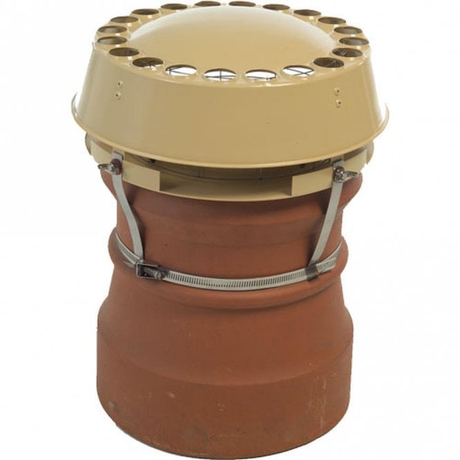 Mi Flues MI Ultimate Anti-Draught Cowl, strap fix, Buff - Ø 150-250mm