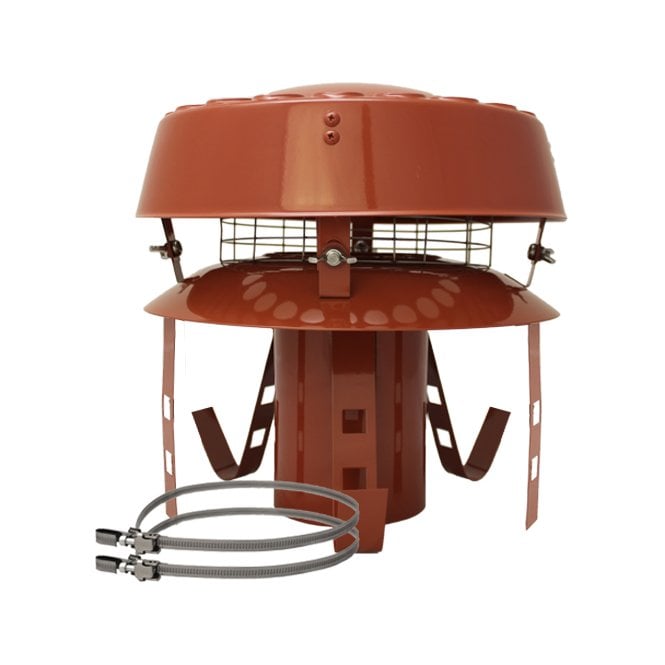 Mi Flues Pot Hanger with AD Cowl (Terracotta) - 150mm