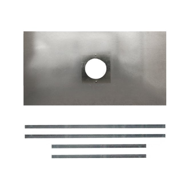Mi Flues Register Plate (F) 900 x 495 No Access Hole 125mm - 150mm