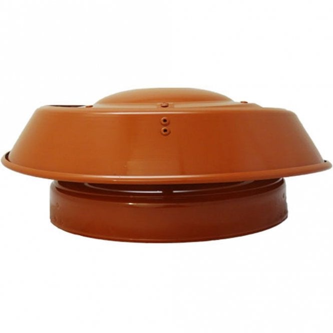 Mi Flues Senior Cowl, strap fix, Terracotta - Ø 150-250mm
