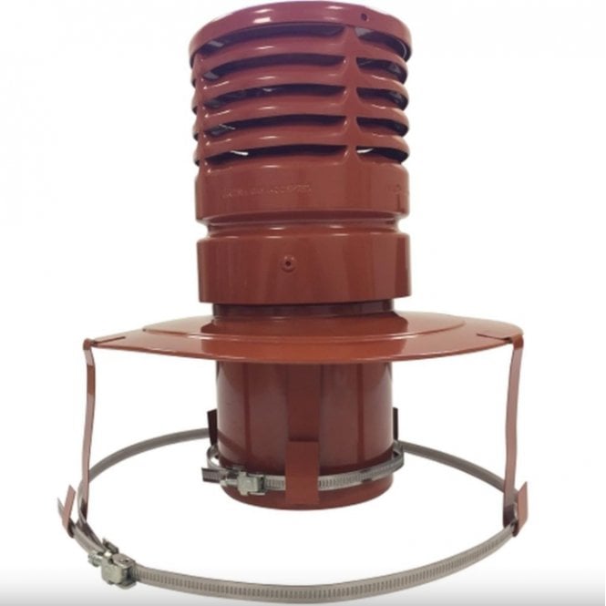 Mi Flues Triplelock - Pot Hanging Cowl, Terracotta Ø125