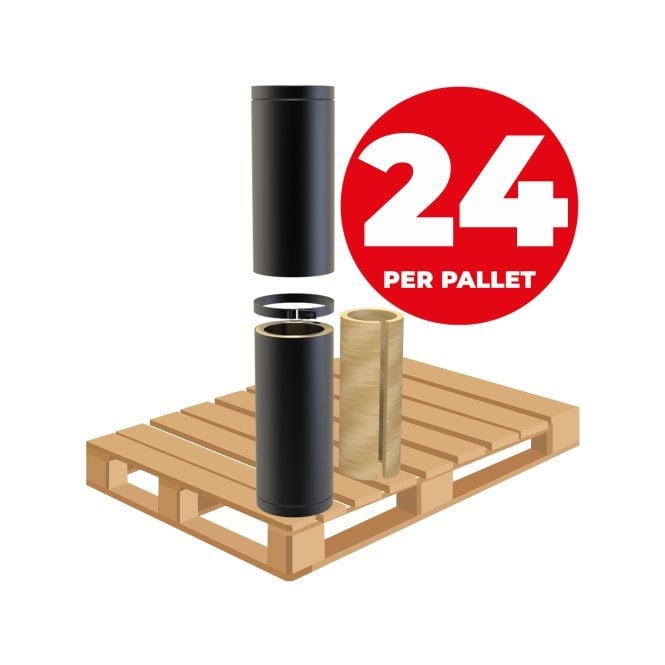 Mi Flues TW Pro 125mm - Adjustable Length 500-880mm (pallet of 24)