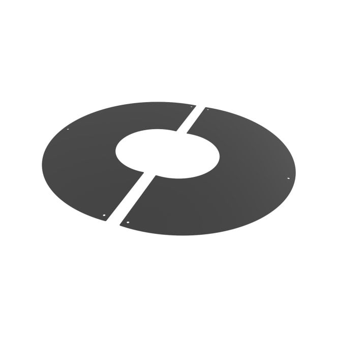 Mi Flues TW Pro 125mm - Round Finishing Plate 90 Degree 2 Piece (150)