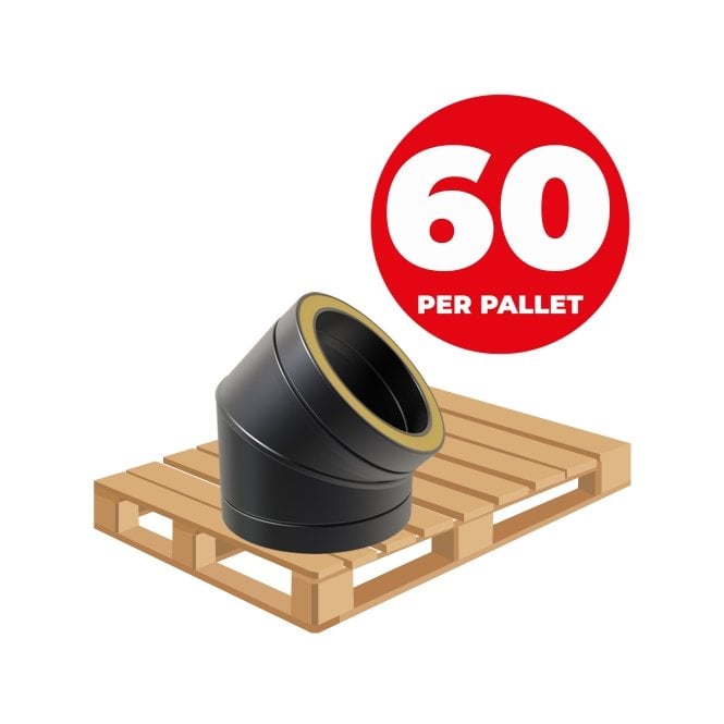Mi Flues TW Pro 150mm - 45 Degree Bend (Pallet of 60)