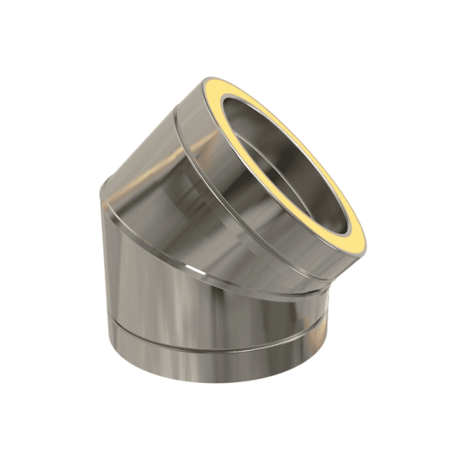Mi Flues TW Pro 150mm - 45 Degree Bend - Stainless Steel