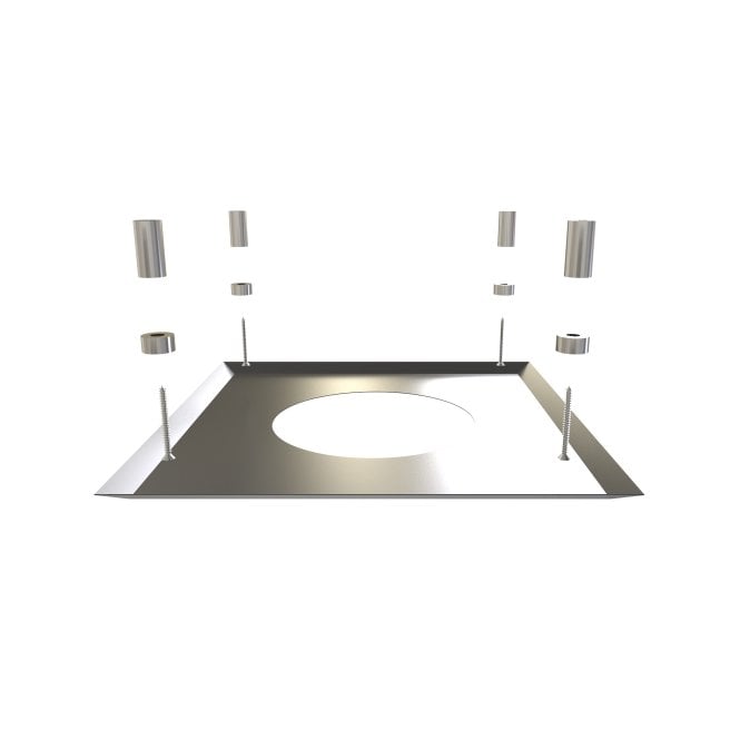 Mi Flues TW Pro 150mm - Firestop Cover Plate Black