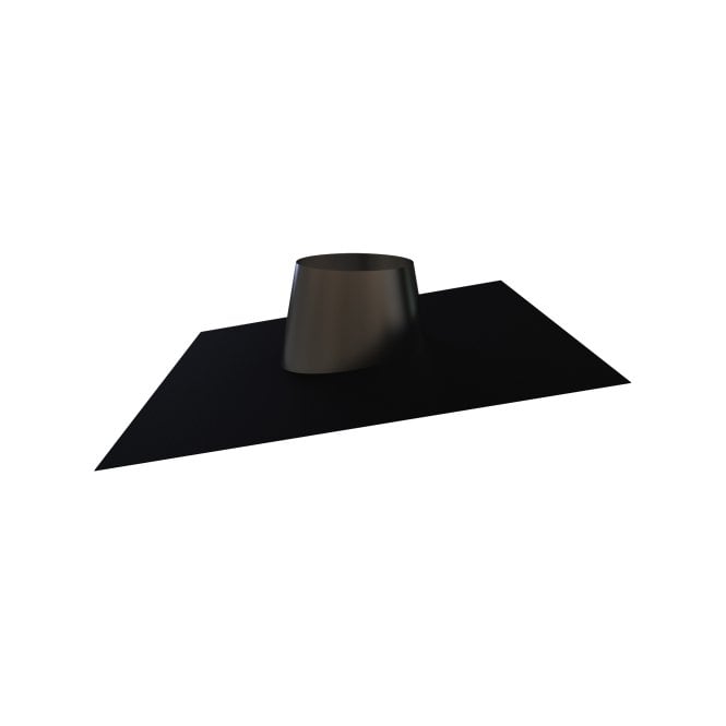 Mi Flues TW Pro 150mm - Lead Free Flashing 0-20 Degree Black Cone
 Black Base